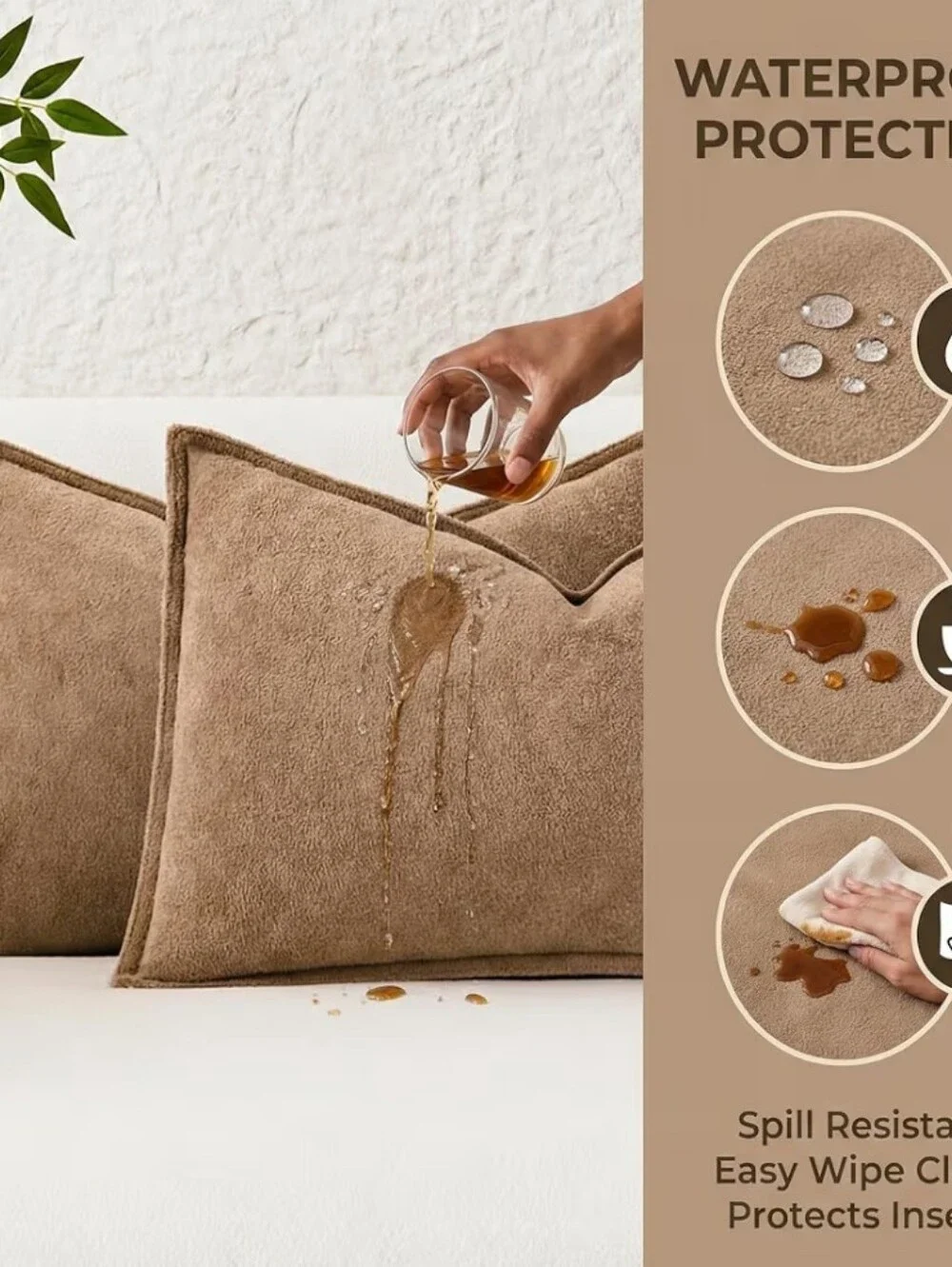 Luxury Lumbar Sueded Decorative Pillow Cover Size 14 X 24- One Cover